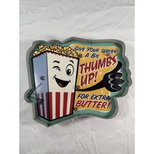 Vintage Give Your Server A Big Thumbs Up!! For Extra Butter Metal Sign Lights Up
